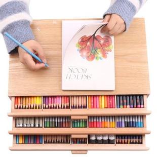 中盛材山毛画榉三层抽屉式 绘具851画工箱颜料盒工具盒画盒