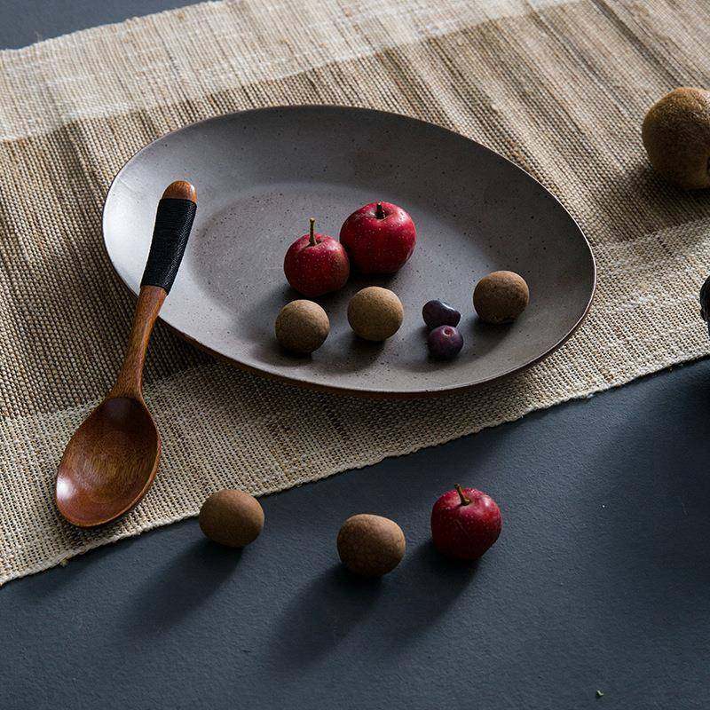 复用瓷古手工粗式陶餐具家创意日WSR盘个性手工陶粗陶菜盘汤盘牛,餐饮具,盘,淘宝优惠券,粉丝福利购,淘宝优惠卷