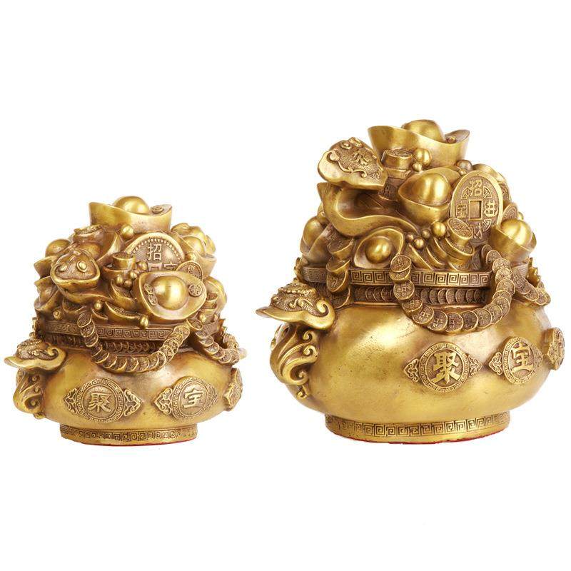 杨记铜器铜聚宝金盆铜摆件客厅聚宝盆件摆钱元宝0117聚宝盆,家居饰品,装饰摆件,淘宝优惠券,粉丝福利购,淘宝优惠卷