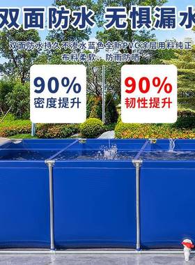 帆布布鱼池防水布专用加厚带支RRE架养养鱼家用阳殖台户外用帆水