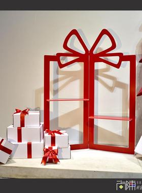 新款中国风红诞树物盒雪人套新装元VBJ旦年圣诞礼节陈列橱窗布圣