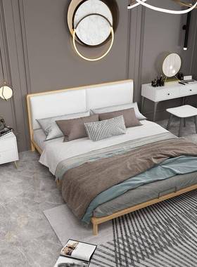 意奢床1式.8米主卧婚床现代简轻小户型约网红ins风T8001北欧双人