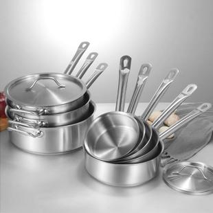 厚底奶锅汁465锅高身不奶单柄锅锈钢复合底磁锅单柄汤锅家用锅电