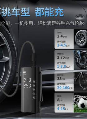 2025158新款汽车充气补快充满即停泵无线便携手持气功能打气多泵