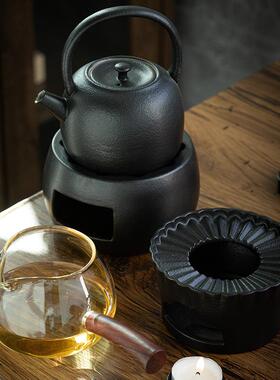 VKR高端耐热茶玻璃公道分杯茶器蜡烛热茶壶温器底座茶加滤海侧把