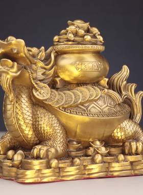 铜记龙铜龟聚宝盆龙龟金杨钱元宝福字龟铜龟摆0008件厂家