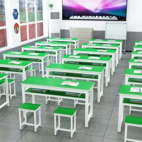 学校美桌术培班课桌椅中小学双人补习课长条488员工桌训托管班桌