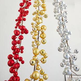 圣诞球挂珠串挂氛饰球串装饰品创个性亮光意球圣诞树挂件围布688