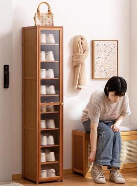 简易鞋鞋架子木制宿舍占地小放家多门口层防尘入门鞋架柜子ZOP收