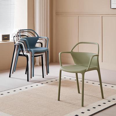 北欧椅户外椅子院庭休闲椅餐家用阳台可放室外露台塑料AVU咖啡叠