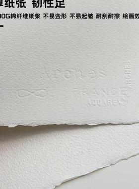 法国Arc术hes装阿诗水彩纸手工全棉NZR浆艺家级分装全试用散纸300