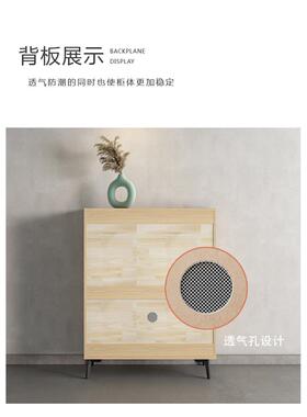 鞋极简鞋柜家用门口代简约超容大量实LIR木色简约橱玄关入户储物