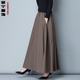 民族风棉麻半身裙大摆纯色跳舞长裙高腰大码 秋季 2020新款 a字女裙