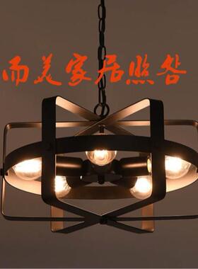 爆款美式复古工业led吊灯创意多头铁艺吧台灯餐厅灯饰