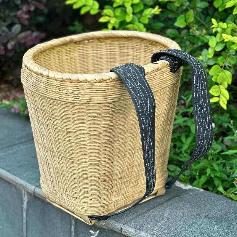 竹编收纳筐菜篮工背篓编农用用背箩筐A52619竹竹筐四川家篮手工手