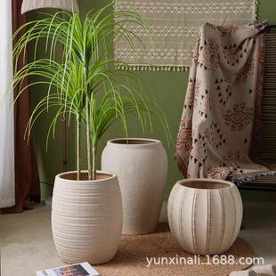 创意新款陶瓷花盆多规格绿植盆栽客厅阳台庭院装饰南天竹透气大号