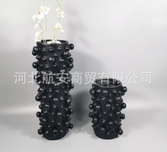 现代简约创意树脂花瓶花器花插样板房售楼处桌面茶几软装饰品摆件