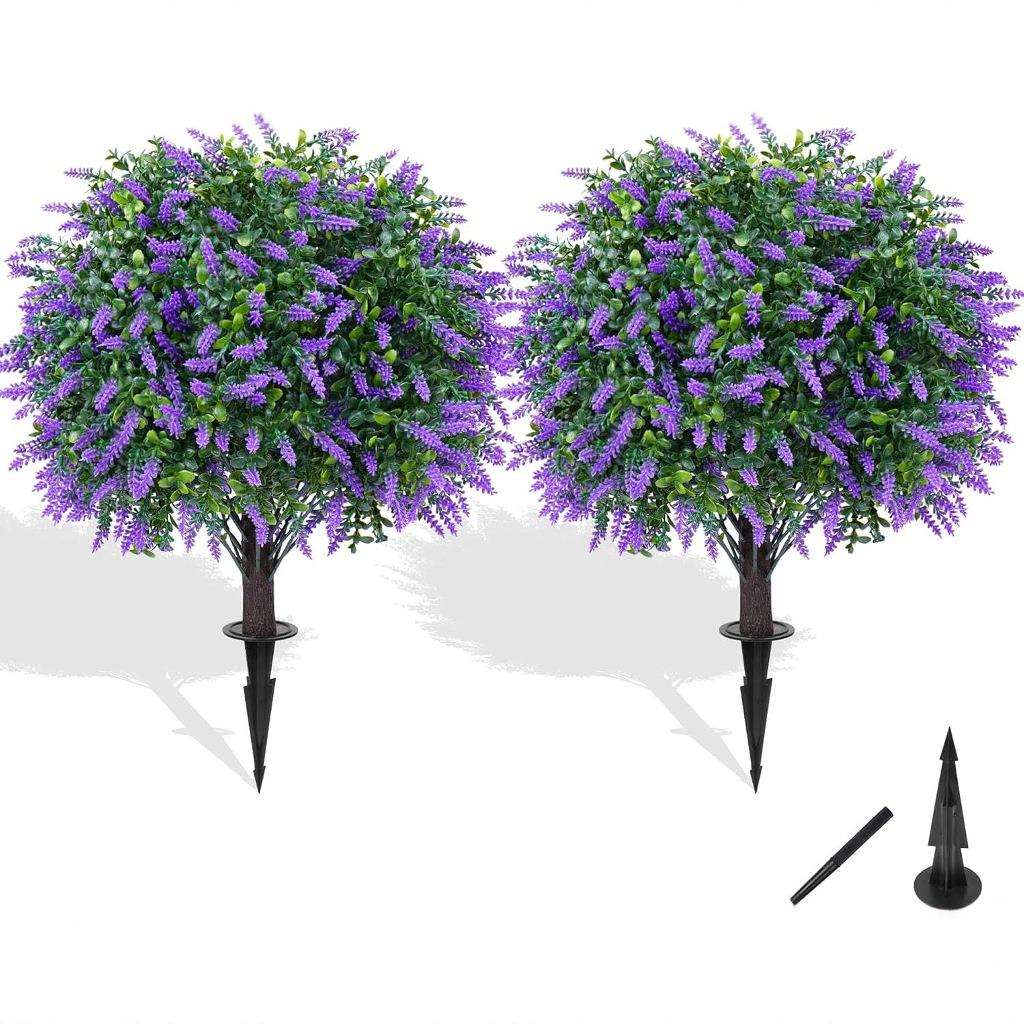 爆款仿真绿植地插小柏树仿真柏树盆景黄杨木薰衣草假花假树