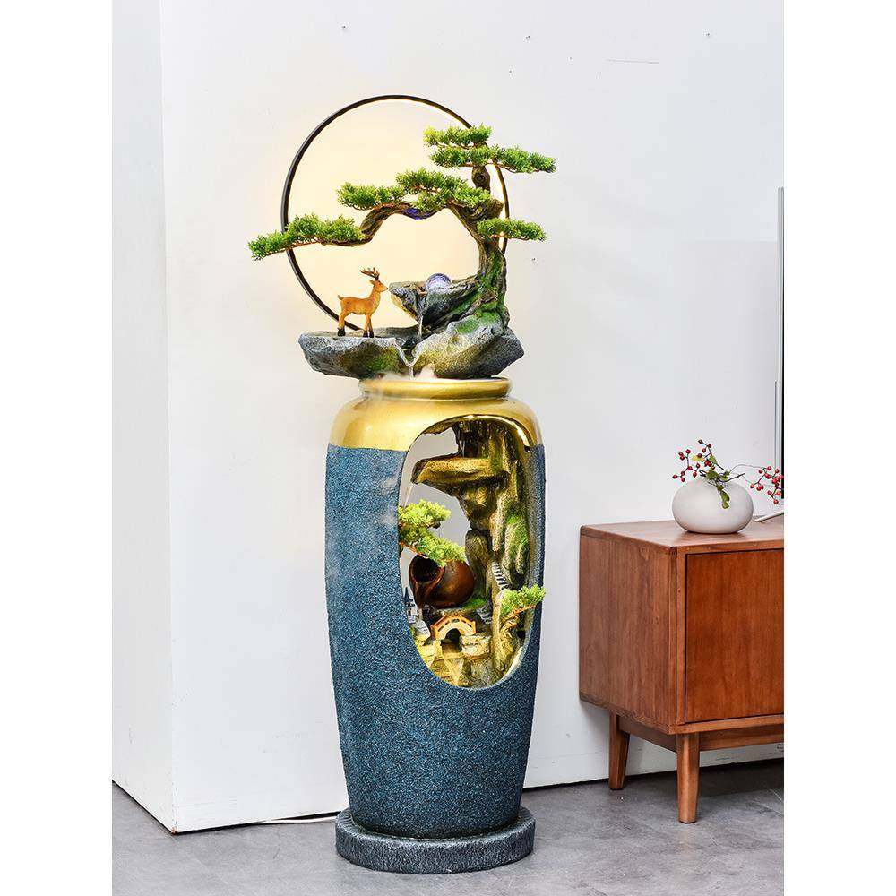 土宫轻奢落地流水招财喷泉摆件电视柜家居花瓶装饰开业乔迁新居礼,机械设备,其他机械设备,淘宝优惠券,粉丝福利购,淘宝优惠卷