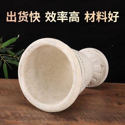 欧盆式手工花复古高脚1014杯水泥花盆客厅餐民宿摆件鲜花盆桌栽插