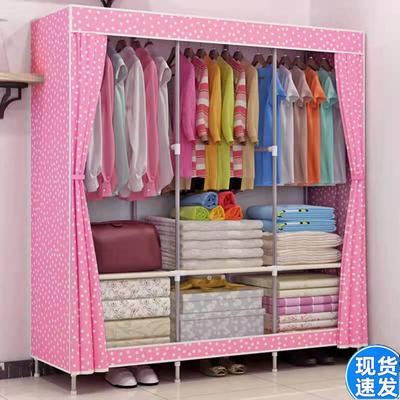简易布衣柜防尘布衣柜出房屋用衣橱卧室组装收PED纳架简租约家艺