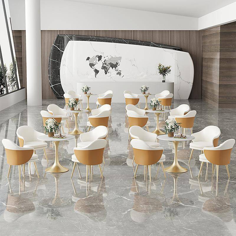 轻奢售楼处洽谈桌椅组合4qtzy009S店酒大店会客一厅四椅桌办公室