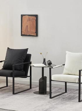 单人约沙发椅懒人沙发椅意式轻奢铁768简休闲椅小艺户型客厅老虎