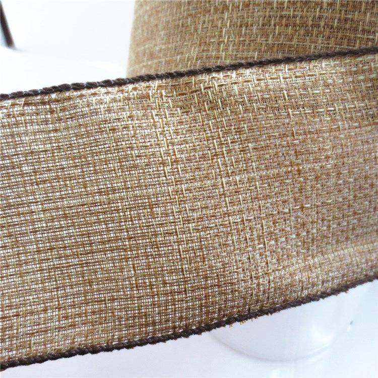 6.cm鲜花包装材料新款纯色棉麻装织带MDD5鲜花花束包带花丝艺铁丝