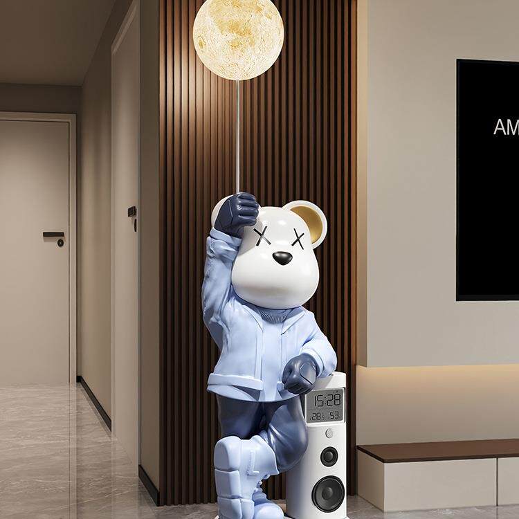 暴力熊客厅大型落地摆件沙发电视柜旁装饰品轻奢高档乔迁新居礼物
