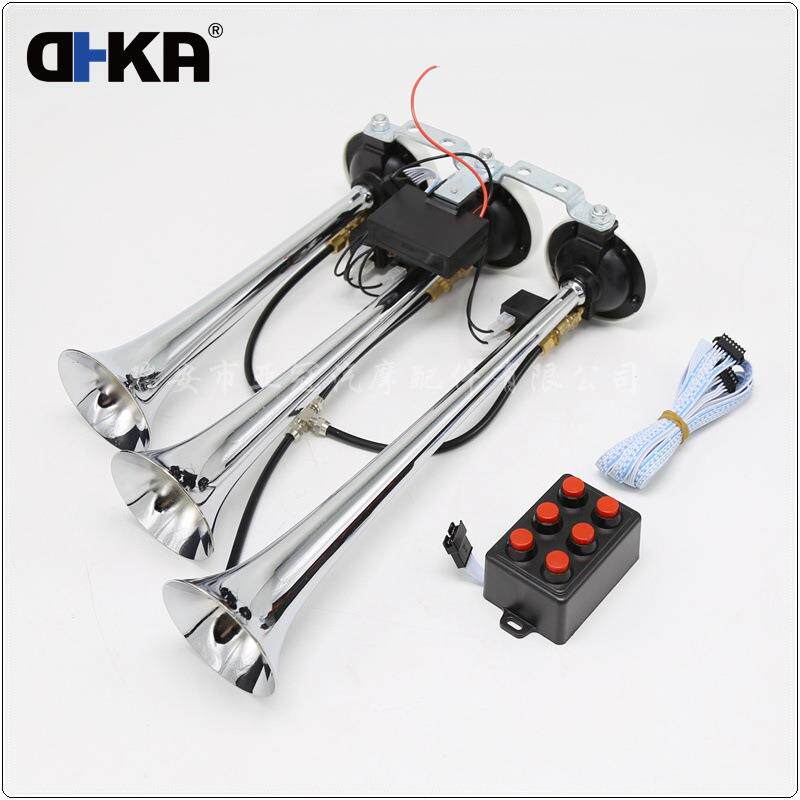 DHKA亚冠-S09B现货1A改2/24V三管音乐电4控气喇AS094B叭六音喇叭