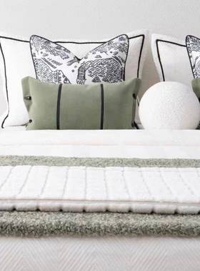 高华具样端板间床品软装家展厅奢床上用FHC品样板房轻奢多件套