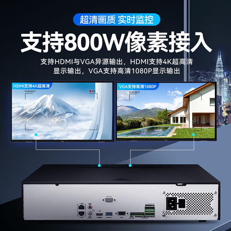 海康录像机R8系816-8832N-R-8886730594N-R8支持8800W4K录机8盘像