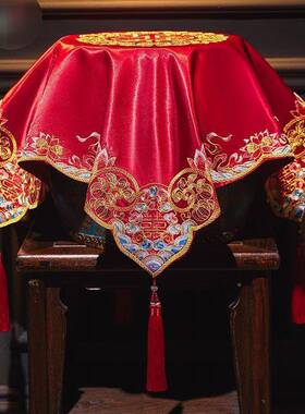 高新端红款盖头娘结婚缎中式22新秀禾服刺绣面古风纱szaEybZp出嫁