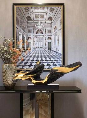 高档酒客厅玄关简术约雕塑件桌面艺品MC-TY-50样板间现摆代新店中