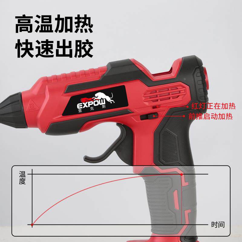 全壹克熔斯电动热胶31393枪充电锂电打胶抢自结构硅胶动枪打胶机