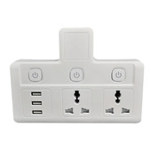 白色英规港式 插头面板多孔无线转换器 多功能插板usb插座英制港版
