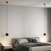 意式 极简床头小吊灯升降黑洞石简约创意设计师客厅吧台餐厅卧室灯