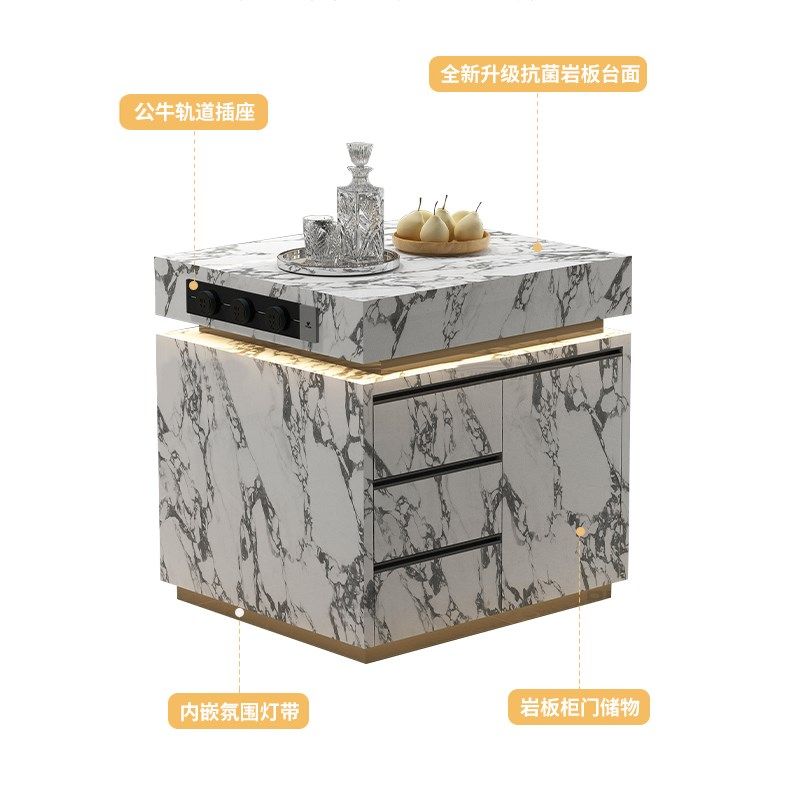 单独岩板岛台料理台储物柜多功能倒台单个小导台厨房一体柜可移动,住宅家具,岛台餐桌,淘宝优惠券,粉丝福利购,淘宝优惠卷