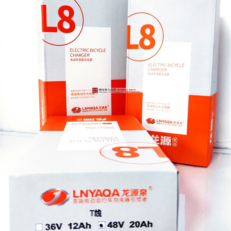 L8龙源泉电动车直流智能充电器48V60V64V72防反接升级加长线充电