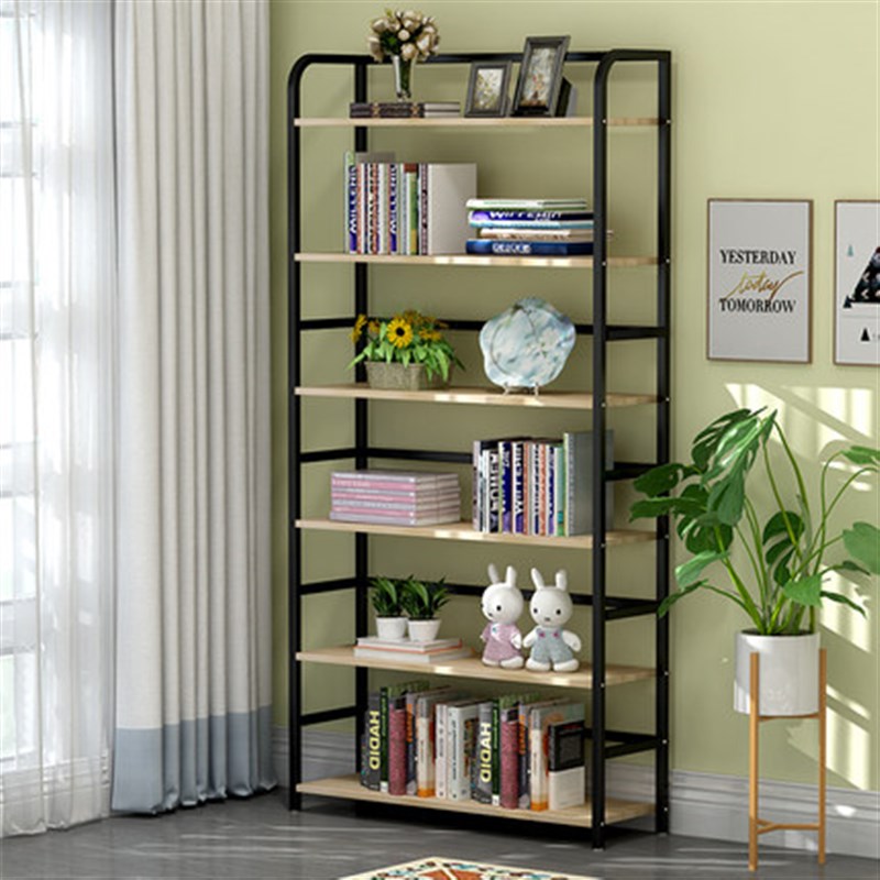 书架置物架落地简易实木省空间创意经济型北欧小家用儿童多层书柜