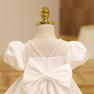 女童礼服儿童生日公主裙蓬蓬裙冬季花童婚纱女孩主持人长袖演出服