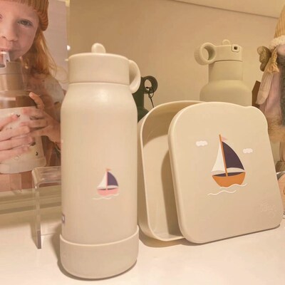 迪拜新品Citron儿童便携保温饭盒便当盒外出水果盒保温餐具套装