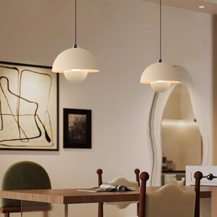 免布线床头小吊灯玄关卧室新款单头花苞灯充电款触摸可升降垂线灯