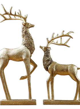 欧式鹿家居装饰品电视柜摆件客厅创意工艺品送礼闺蜜结婚礼物高档