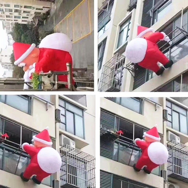 耶诞节装饰品商场酒店超市场景布置节日装扮创意爬墙耶诞老人气模,节庆用品/礼品,充气气模,淘宝优惠券,粉丝福利购,淘宝优惠卷
