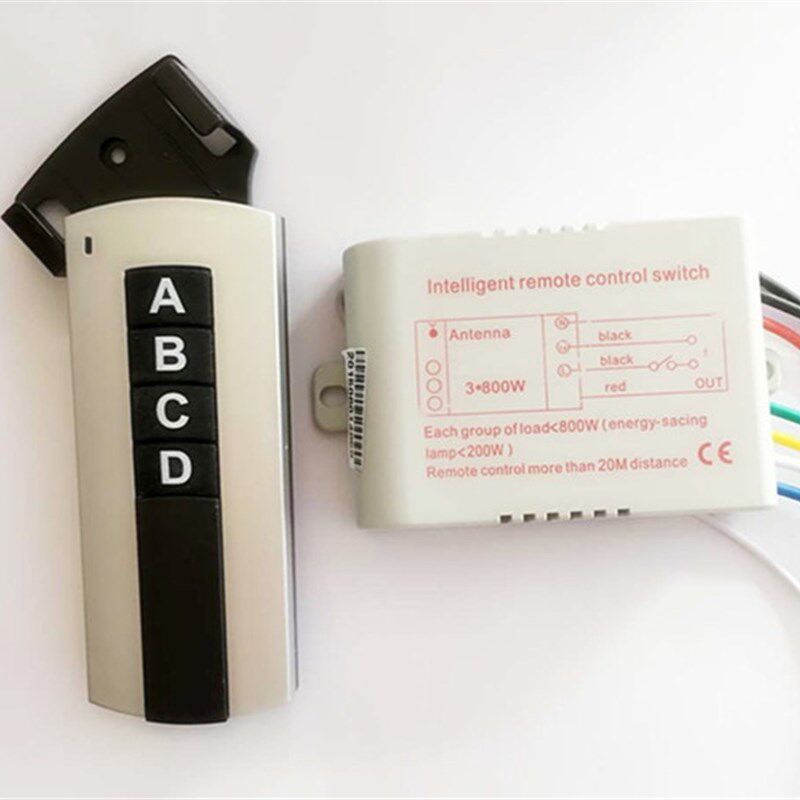 分段开关三路手动数码智能遥控开关 LED灯具220V无线摇控分段控制