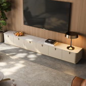 轻奢微晶石电视柜茶几大平层全屋搭配客厅收纳柜设计师款 电视柜