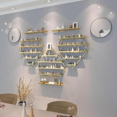 店铺展柜文艺组装壁挂式陈列架网红房间装饰清新铁艺美甲展示架文