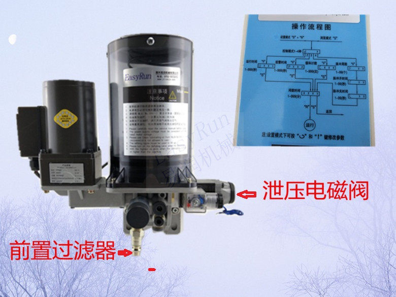 易润款带过滤电动油脂润滑泵220V/全自动黄油泵浓油脂注油器