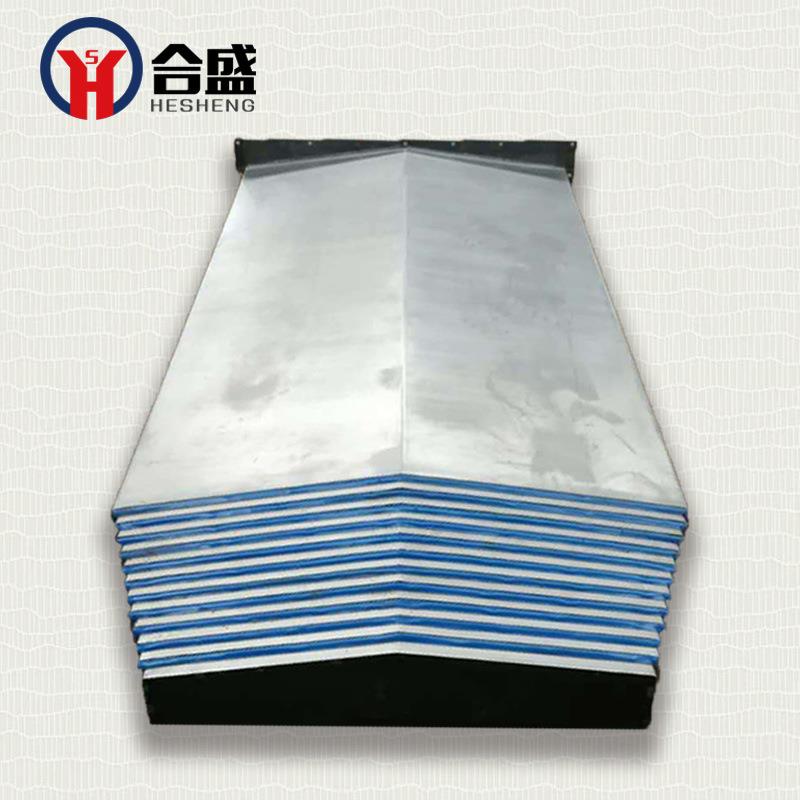 哈挺钢板防护罩设备导轨防尘罩伸缩拉筋机床护板发那科钣金护罩图片